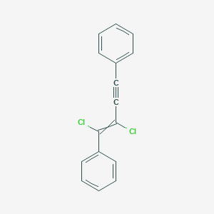 molecular formula C16H10Cl2 B14382261 1,1'-(1,2-Dichlorobut-1-en-3-yne-1,4-diyl)dibenzene CAS No. 88180-42-1