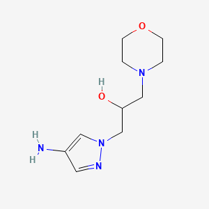 molecular formula C10H18N4O2 B1438227 1-(4-氨基-1H-吡唑-1-基)-3-(吗啉-4-基)丙烷-2-醇 CAS No. 1152624-36-6