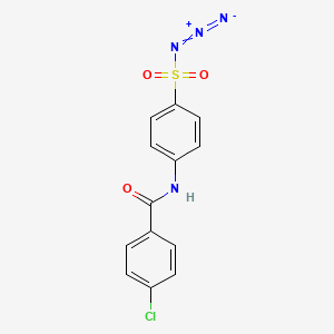 molecular formula C13H9ClN4O3S B14382284 4-(4-Chlorobenzamido)benzene-1-sulfonyl azide CAS No. 89565-23-1