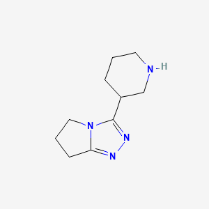 molecular formula C10H16N4 B1438229 3-哌啶-3-基-6,7-二氢-5H-吡咯并[2,1-c][1,2,4]三唑 CAS No. 1087792-50-4