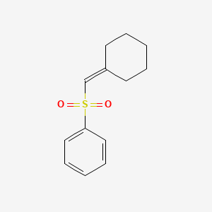 molecular formula C13H16O2S B14382290 Cyclohexylidenemethanesulfonylbenzene CAS No. 90020-44-3