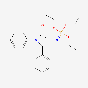 Triethyl N-(2-oxo-1,4-diphenylazetidin-3-yl)phosphorimidate