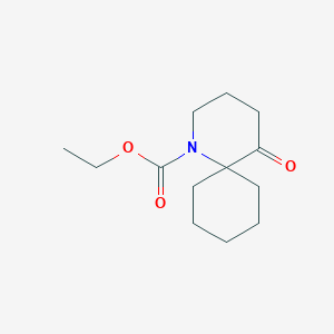 molecular formula C13H21NO3 B14382303 Ethyl 5-oxo-1-azaspiro[5.5]undecane-1-carboxylate CAS No. 89732-46-7