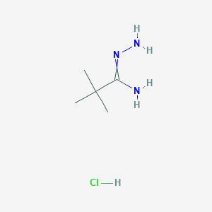 molecular formula C5H14ClN3 B14382304 Pivalimidohydrazide hydrochloride 