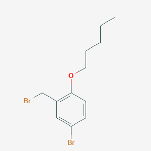 molecular formula C12H16Br2O B1438231 4-Bromo-2-(bromomethyl)-1-(pentyloxy)benzene CAS No. 1094273-06-9