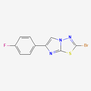 molecular formula C10H5BrFN3S B1438233 2-溴-6-(4-氟苯基)咪唑并[2,1-B][1,3,4]噻二唑 CAS No. 1094275-22-5