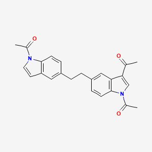 1,1'-{5-[2-(1-Acetyl-1H-indol-5-yl)ethyl]-1H-indole-1,3-diyl}di(ethan-1-one)