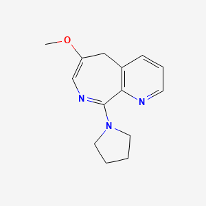 molecular formula C14H17N3O B14382337 6-Methoxy-9-(pyrrolidin-1-yl)-5H-pyrido[2,3-c]azepine CAS No. 88609-23-8