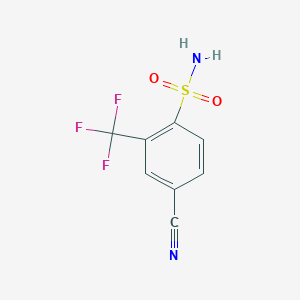 molecular formula C8H5F3N2O2S B1438234 4-Cyano-2-(trifluoromethyl)benzene-1-sulfonamide CAS No. 1094770-14-5