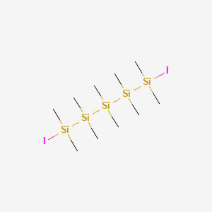 molecular formula C10H30I2Si5 B14382355 1,5-Diiodo-1,1,2,2,3,3,4,4,5,5-decamethylpentasilane CAS No. 89841-31-6