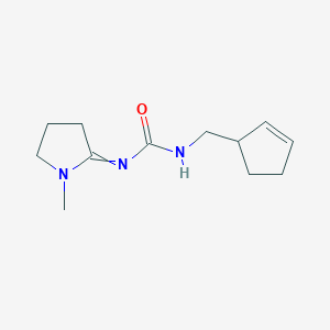 N-[(Cyclopent-2-en-1-yl)methyl]-N'-(1-methylpyrrolidin-2-ylidene)urea