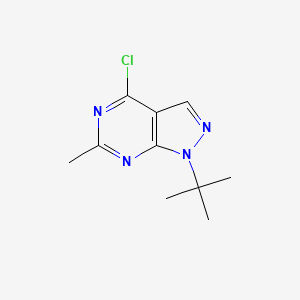 molecular formula C10H13ClN4 B1438238 1-tert-butyl-4-chloro-6-methyl-1H-pyrazolo[3,4-d]pyrimidine CAS No. 1094418-20-8
