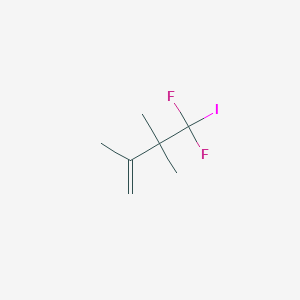 molecular formula C7H11F2I B14382394 4,4-Difluoro-4-iodo-2,3,3-trimethylbut-1-ene CAS No. 87970-47-6