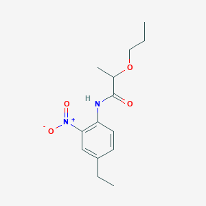 molecular formula C14H20N2O4 B14382420 N-(4-Ethyl-2-nitrophenyl)-2-propoxypropanamide CAS No. 89971-16-4