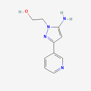 molecular formula C10H12N4O B1438247 2-[5-氨基-3-(吡啶-3-基)-1H-吡唑-1-基]乙醇 CAS No. 90870-78-3