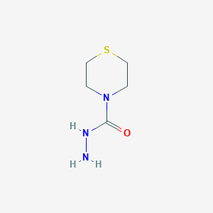 molecular formula C5H11N3OS B1438252 Thiomorpholine-4-carbohydrazide CAS No. 1005420-44-9