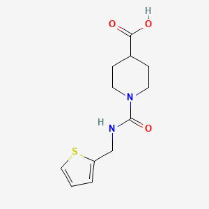 molecular formula C12H16N2O3S B1438258 1-{[(2-噻吩甲基)氨基]羰基}哌啶-4-羧酸 CAS No. 1094461-04-7