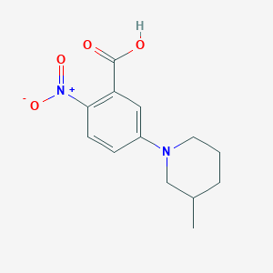 molecular formula C13H16N2O4 B1438259 5-(3-Methylpiperidin-1-yl)-2-nitrobenzoic acid CAS No. 1000018-45-0