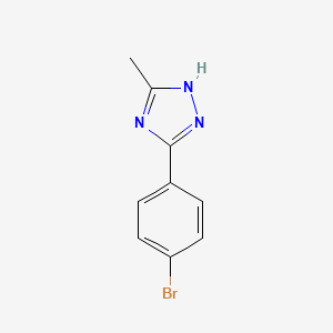 molecular formula C9H8BrN3 B1438265 3-(4-bromophenyl)-5-methyl-1H-1,2,4-triazole CAS No. 170230-86-1