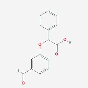 molecular formula C15H12O4 B1438266 2-(3-Formylphenoxy)-2-phenylacetic acid CAS No. 1094672-99-7