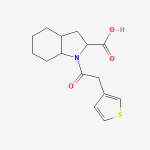 molecular formula C15H19NO3S B1438270 1-[2-(thiophen-3-yl)acetyl]-octahydro-1H-indole-2-carboxylic acid CAS No. 1188545-53-0