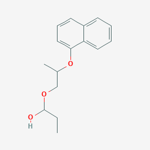 B14382818 1-{2-[(Naphthalen-1-yl)oxy]propoxy}propan-1-ol CAS No. 89360-31-6