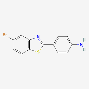 molecular formula C13H9BrN2S B1438282 4-(5-Bromo-1,3-benzothiazol-2-yl)aniline CAS No. 1095528-03-2