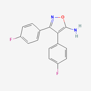 molecular formula C15H10F2N2O B1438284 3,4-双(4-氟苯基)-1,2-噁唑-5-胺 CAS No. 1096934-22-3