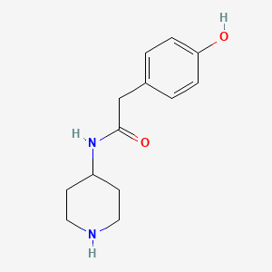 molecular formula C13H18N2O2 B1438285 2-(4-羟基苯基)-N-(哌啶-4-基)乙酰胺 CAS No. 1097827-25-2