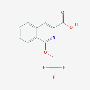 molecular formula C12H8F3NO3 B1438287 1-(2,2,2-三氟乙氧基)异喹啉-3-羧酸 CAS No. 1096982-79-4