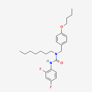 N-[(4-Butoxyphenyl)methyl]-N'-(2,4-difluorophenyl)-N-heptylurea