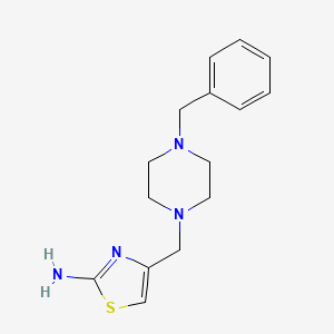 molecular formula C15H20N4S B1438290 4-[(4-苄基哌嗪-1-基)甲基]-1,3-噻唑-2-胺 CAS No. 1097046-57-5