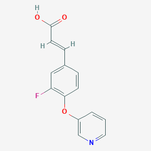 molecular formula C14H10FNO3 B1438298 3-[3-氟-4-(吡啶-3-基氧基)苯基]丙-2-烯酸 CAS No. 1097101-47-7