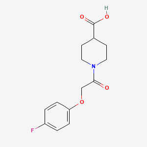 molecular formula C14H16FNO4 B1438302 1-(2-(4-氟苯氧基)乙酰)哌啶-4-羧酸 CAS No. 1053910-45-4