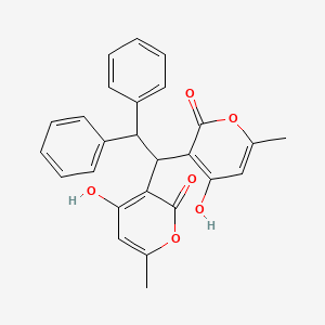 3,3'-(2,2-Diphenylethane-1,1-diyl)bis(4-hydroxy-6-methyl-2H-pyran-2-one)