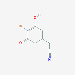 (4-Bromo-3-hydroxy-5-oxocyclohex-3-en-1-yl)acetonitrile