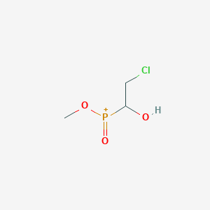 molecular formula C3H7ClO3P+ B14383128 (2-Chloro-1-hydroxyethyl)(methoxy)oxophosphanium CAS No. 88648-45-7