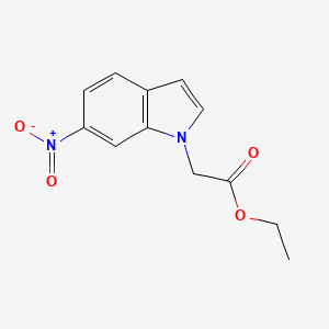 molecular formula C12H12N2O4 B1438327 2-(6-硝基-1H-吲哚-1-基)乙酸乙酯 CAS No. 915037-28-4
