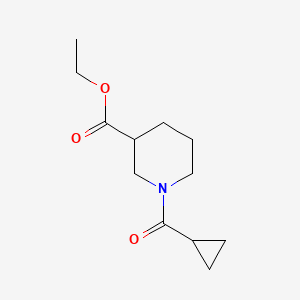 molecular formula C12H19NO3 B1438332 1-环丙烷甲酰基哌啶-3-羧酸乙酯 CAS No. 1153068-27-9
