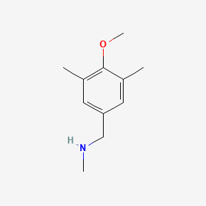 molecular formula C11H17NO B1438340 [(4-甲氧基-3,5-二甲基苯基)甲基](甲基)胺 CAS No. 1095073-10-1
