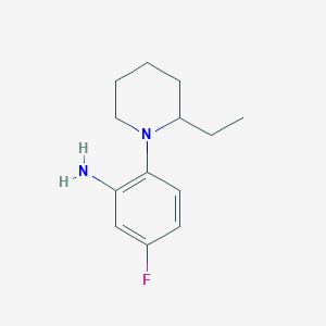 molecular formula C13H19FN2 B1438345 2-(2-乙基-1-哌啶基)-5-氟苯胺 CAS No. 1095039-92-1