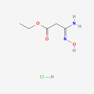 B1438403 (N-Hydroxycarbamimidoyl)-acetic acid ethyl ester hydrochloride CAS No. 89799-66-6