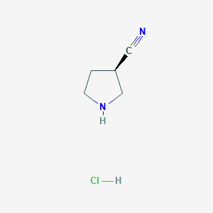 molecular formula C5H9ClN2 B1438404 (R)-Pyrrolidine-3-carbonitrile hydrochloride CAS No. 1153950-54-9