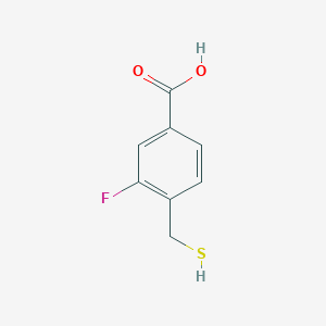 molecular formula C8H7FO2S B1438407 3-氟-4-(硫烷基甲基)苯甲酸 CAS No. 112682-72-1