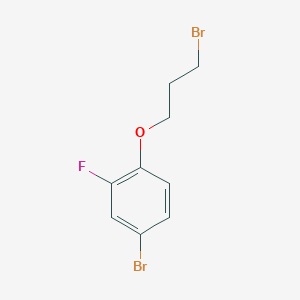 molecular formula C9H9Br2FO B1438408 4-溴-1-(3-溴丙氧基)-2-氟苯 CAS No. 1094435-44-5