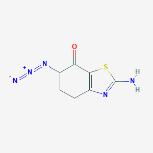 molecular formula C7H7N5OS B143841 2-Amino-6-azido-5,6-dihydro-7(4H)-benzothiazolone CAS No. 1001648-74-3
