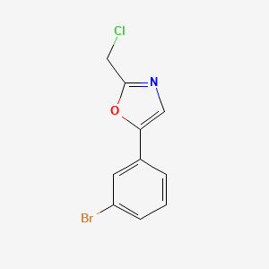 molecular formula C10H7BrClNO B1438410 5-(3-溴苯基)-2-(氯甲基)-1,3-噁唑 CAS No. 1094382-35-0