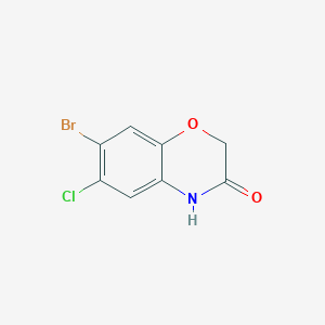 molecular formula C8H5BrClNO2 B1438411 7-溴-6-氯-2H-苯并[b][1,4]恶嗪-3(4H)-酮 CAS No. 5791-56-0