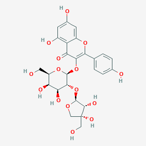 molecular formula C26H28O15 B143842 Kaempferol-3-O-(apiofuranosyl-(1'''-2''))-galactopyranoside CAS No. 132294-84-9