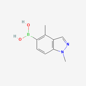molecular formula C9H11BN2O2 B1438422 1,4-二甲基-1H-吲唑-5-硼酸 CAS No. 1310405-36-7
